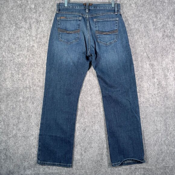 Ariat Legacy M4 Relaxed Boot Cut Jeans Mens 30x30 Blue Denim Work Wear Western - Picture 13 of 16